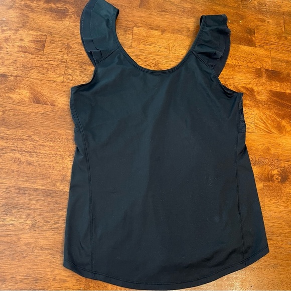 Calia by Carrie Underwood women’s black tank top size small flutter sleeve - Picture 1 of 5